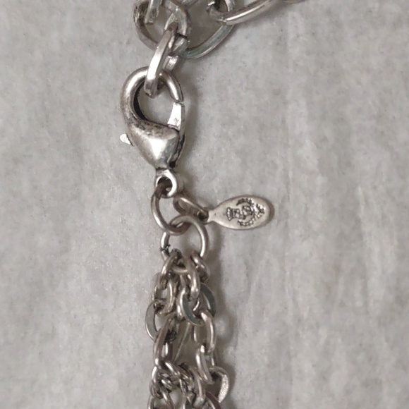 Premier Designs Multi strand necklace, antique silver with purple beads. - Picture 5 of 9